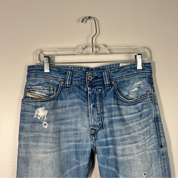 Diesel Men's Safado Button Fly Regular Slim-Straight Distressed Jeans 29x30 - Picture 5 of 8